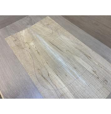 Клён Американский Волнистый заготовка на топ Смешанный ААА Волна ААА 7.7х173х590 мм - 2 шт. (книжкой)-3