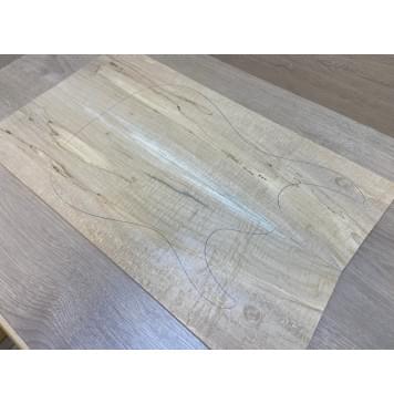 Клён Американский Волнистый заготовка на топ Смешанный ААА Волна ААА 7.7х173х590 мм - 2 шт. (книжкой)-5