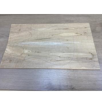 Клён Американский Волнистый заготовка на топ Смешанный ААА Волна ААА 7.7х173х590 мм - 2 шт. (книжкой)-7