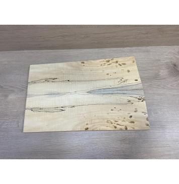 Клён Американский Spalted Волнистый заготовка на топ под заливку Смешанный А Волна АА 12.5х176-156х515 мм (2 шт книжкой) АКЦИЯ-9