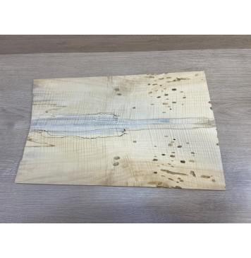 Клён Американский Spalted Волнистый заготовка на топ под заливку Смешанный А Волна АА 9.5х168-148х500 мм (2 шт книжкой)-0