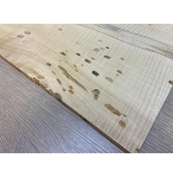 Клён Американский Spalted Волнистый заготовка на топ под заливку Смешанный А Волна АА 9.5х168-148х500 мм (2 шт книжкой)-4
