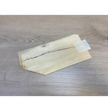Клён Американский Spalted Волнистый заготовка накладки на головку грифа Радиал АА Волна ААА 3х120х247 мм-2