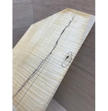 Клён Американский Spalted Волнистый заготовка накладки на головку грифа Радиал АА Волна ААА 3х120х247 мм-6