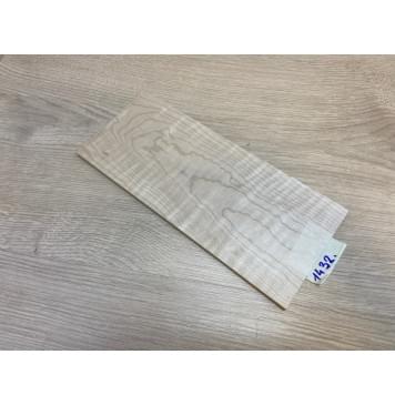 Клён Белый Явор, Волнистый заготовка накладки на головку грифа Тангент ААА Волна А 6.7х113х260 мм-0