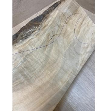 Клён Американский Волнистый заготовка на топ Смешанный АА Волна А 14.3х200-167х480-465 мм (1шт под распил)-1