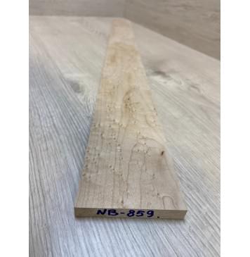 Клён "Птичий глаз" заготовка накладки для бас-гитары Смешанный АА Волна ААА 11х81-61х746 мм-3