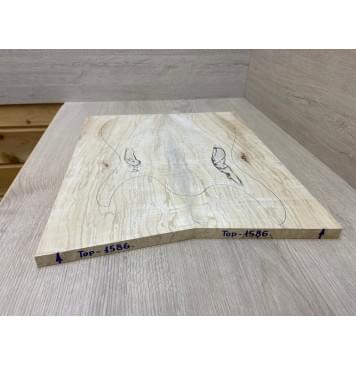 Клён Американский Волнистый заготовка на топ Смешанный АА Волна АА 17х192х460-440 мм - 2 шт. (книжкой)-6