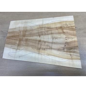 Клён Американский заготовка на топ Смешанный А 9х195-146х490 мм - 2 шт. (книжкой)-0