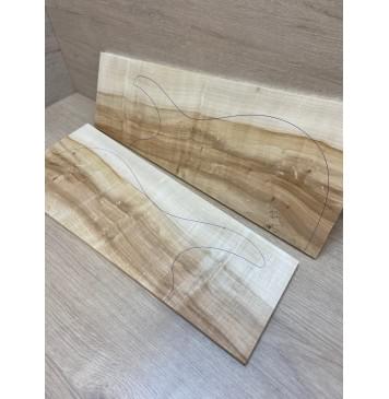 Клён Американский заготовка на топ Смешанный А 9х195-146х490 мм - 2 шт. (книжкой)-7