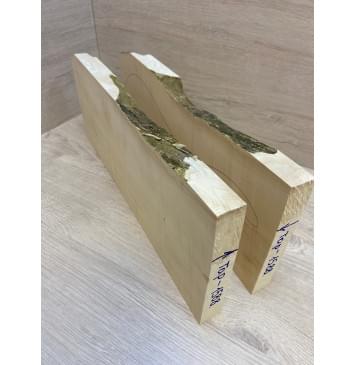 Клён Американский заготовка на топ Смешанный АА 26х189-165х465 мм - 2 шт. (книжкой)-2