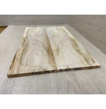 Клён Американский заготовка на топ Тангент АА 13х161х512 мм - 2шт (книжкой)-2