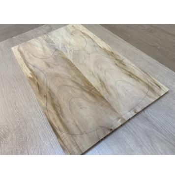 Клён Американский заготовка на топ Тангент АА 13х161х512 мм - 2шт (книжкой)-3