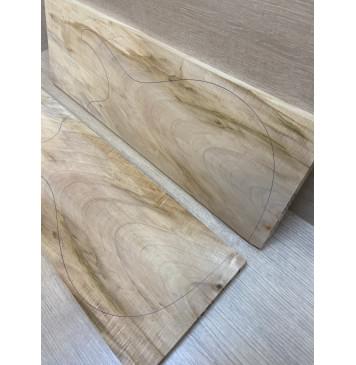 Клён Американский заготовка на топ Тангент АА 13х161х512 мм - 2шт (книжкой)-5