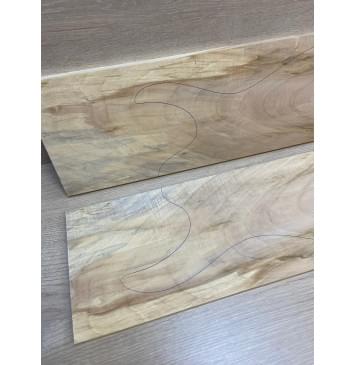 Клён Американский заготовка на топ Тангент АА 13х161х512 мм - 2шт (книжкой)-6