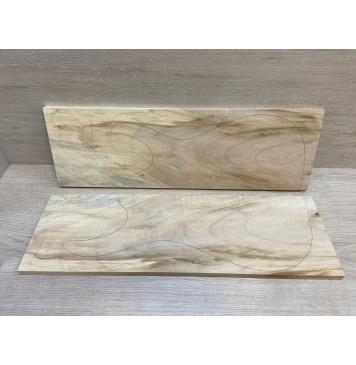 Клён Американский заготовка на топ Тангент АА 13х161х512 мм - 2шт (книжкой)-7