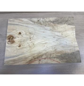 Клён Американский Волнистый заготовка на топ Смешанный А Волна А 20х180-150х525-535 мм - 2 шт. (книжкой)-4