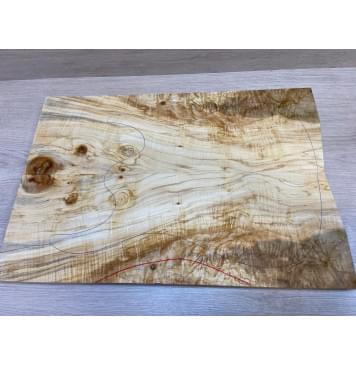 Клён Американский Волнистый заготовка на топ Смешанный А Волна А 20х180-150х525-535 мм - 2 шт. (книжкой)-11