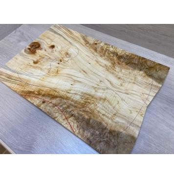 Клён Американский Волнистый заготовка на топ Смешанный А Волна А 20х180-150х525-535 мм - 2 шт. (книжкой)-0