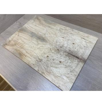 Клён Американский Волнистый заготовка на топ Смешанный ААА Волна АА 18х188х530 мм - 2 шт. (книжкой)-4