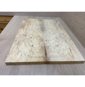 Клён Американский Волнистый заготовка на топ Смешанный ААА Волна АА 18х188х530 мм - 2 шт. (книжкой)-5