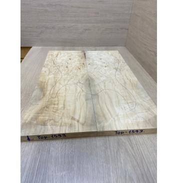 Клён Американский Волнистый заготовка на топ Смешанный ААА Волна АА 18х188х530 мм - 2 шт. (книжкой)-7