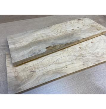 Клён Американский Волнистый заготовка на топ Смешанный ААА Волна АА 18х188х530 мм - 2 шт. (книжкой)-9