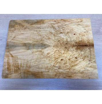 Клён Американский Волнистый заготовка на топ Смешанный ААА Волна АА 18х188х530 мм - 2 шт. (книжкой)-10