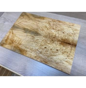 Клён Американский Волнистый заготовка на топ Смешанный ААА Волна АА 18х188х530 мм - 2 шт. (книжкой)-0