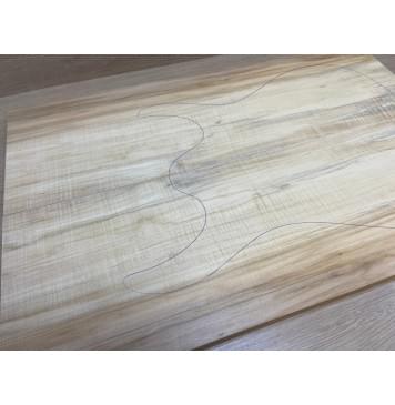 Клён Американский Волнистый заготовка на топ Смешанный ААА Волна А 19х189х580 мм - 2 шт. (книжкой)-7