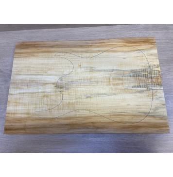 Клён Американский Волнистый заготовка на топ Смешанный ААА Волна А 19х189х580 мм - 2 шт. (книжкой)-0