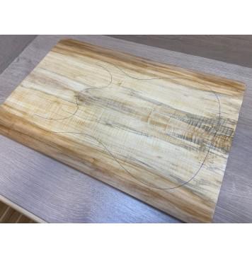 Клён Американский Волнистый заготовка на топ Смешанный ААА Волна А 19х189х580 мм - 2 шт. (книжкой)-8