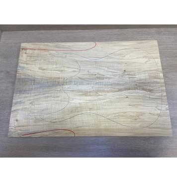 Клён Американский Волнистый заготовка на топ Смешанный А Волна АА 19х184-145х555 мм - 2 шт. (книжкой)-5