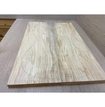 Клён Американский Волнистый заготовка на топ Смешанный А Волна АА 19х184-145х555 мм - 2 шт. (книжкой)-6