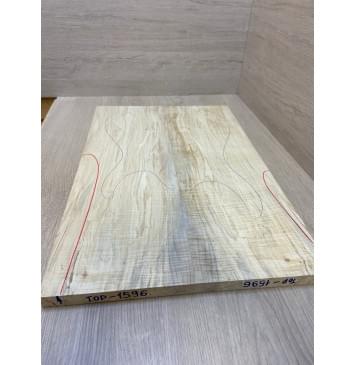 Клён Американский Волнистый заготовка на топ Смешанный А Волна АА 19х184-145х555 мм - 2 шт. (книжкой)-8