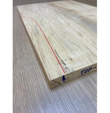 Клён Американский Волнистый заготовка на топ Смешанный А Волна АА 19х184-145х555 мм - 2 шт. (книжкой)-9