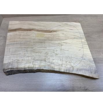 Клён Американский Волнистый заготовка корпуса Смешанный ААА Волна А 42х355х515 мм (Массив)-3