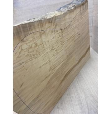 Клён Американский Волнистый заготовка корпуса Смешанный ААА Волна А 42х355х515 мм (Массив)-10