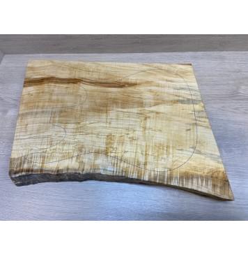 Клён Американский Волнистый заготовка корпуса Смешанный ААА Волна А 42х355х515 мм (Массив)-14