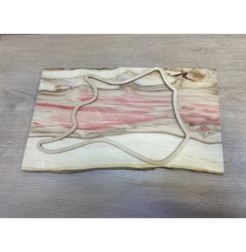 Клён Американский  заготовка на топ для Тревел гитары Смешанный АА 13х225х470 мм (Цельный)-2