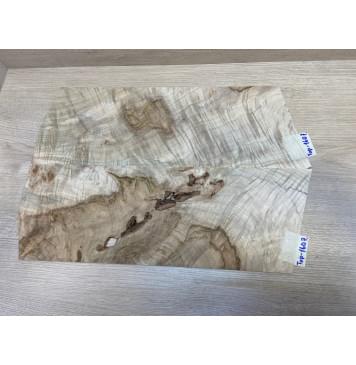 Клён Чёрный Явор, Волнистый заготовка на топ под заливку Смешанный А Волна ААА 3х180-175х мм - 2 шт. (книжкой)-0