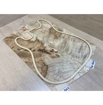 Клён Чёрный Явор, Волнистый заготовка на топ под заливку Смешанный А Волна ААА 3х180-175х мм - 2 шт. (книжкой)-5