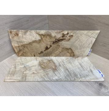 Клён Чёрный Явор, Волнистый заготовка на топ под заливку Смешанный А Волна ААА 3х180-175х мм - 2 шт. (книжкой)-7