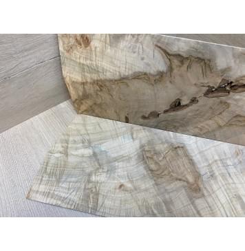 Клён Чёрный Явор, Волнистый заготовка на топ под заливку Смешанный А Волна ААА 3х180-175х мм - 2 шт. (книжкой)-2