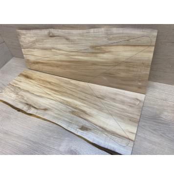 Клён Американский заготовка на топ Смешанный АА 11х240-183х587 мм - 2 шт. (книжкой)-8