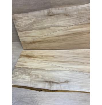 Клён Американский заготовка на топ Смешанный АА 11х240-183х587 мм - 2 шт. (книжкой)-1