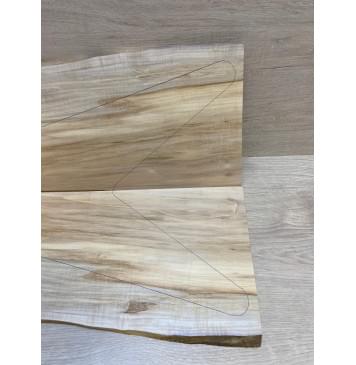 Клён Американский заготовка на топ Смешанный АА 11х240-183х587 мм - 2 шт. (книжкой)-3