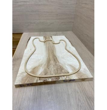 Клён Чёрный Явор, Волнистый заготовка на топ Смешанный АА Волна АА 19х194-145х530 мм - 2 шт. (книжкой)-2