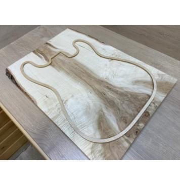 Клён Чёрный Явор, Волнистый заготовка на топ Смешанный АА Волна АА 19х194-145х530 мм - 2 шт. (книжкой)-3