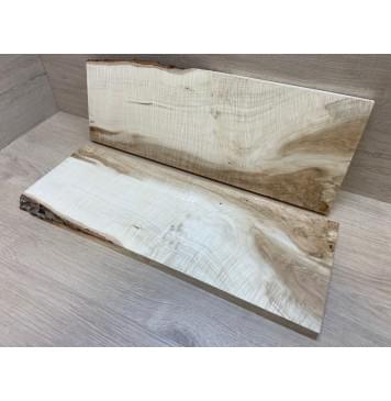 Клён Чёрный Явор, Волнистый заготовка на топ Смешанный АА Волна АА 19х194-145х530 мм - 2 шт. (книжкой)-4